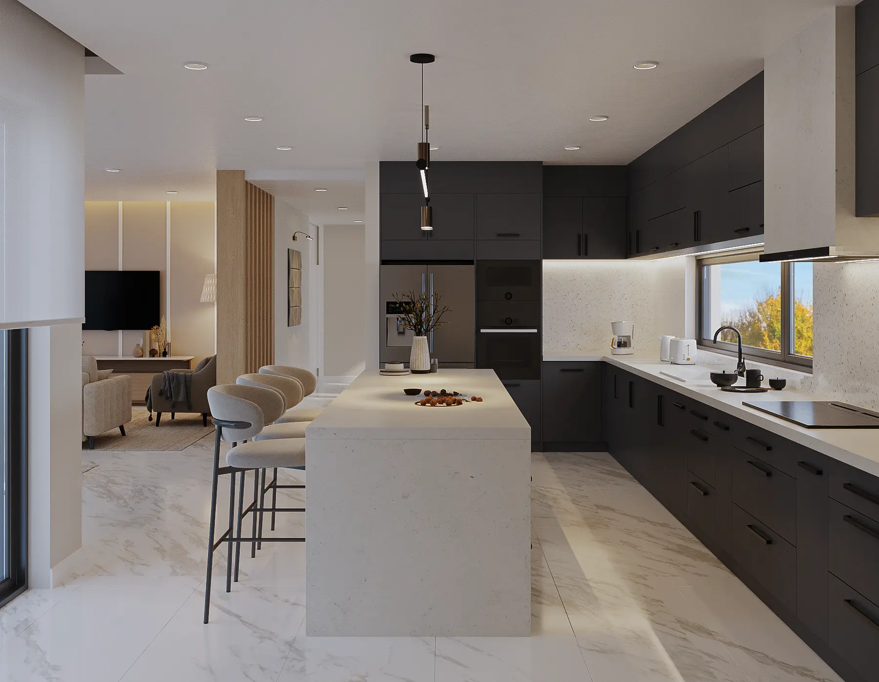 Render de la cocina