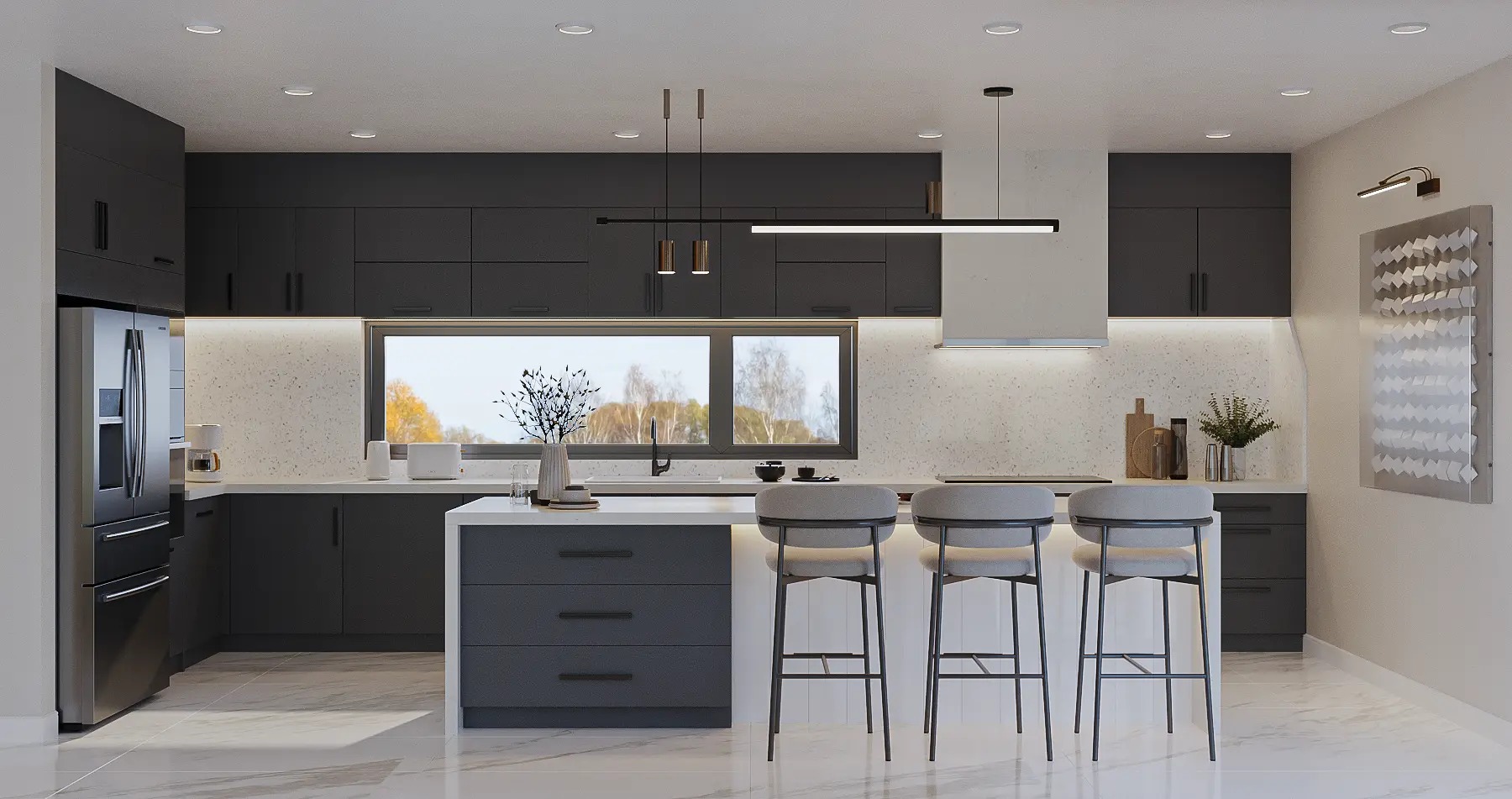 Render de la cocina